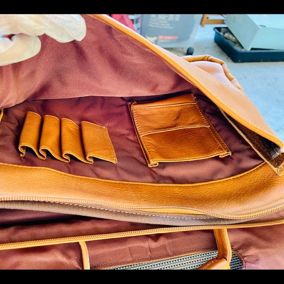 Leather laptop top handle messenger computer business purse bag retails $349 - Picture 9 of 14